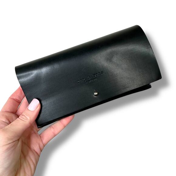 Rag & Bone NWOT Black Pearl Grey Gradient Eyewear Sunglasses with Sunglass Case - Picture 3 of 15